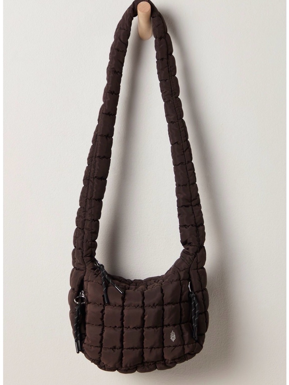 Free People Quilted Crossbody Bag - Dark Brown - Picture 2 of 14
